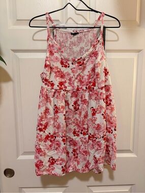 Plus Size Torrid Pink and Red Floral Tank Top